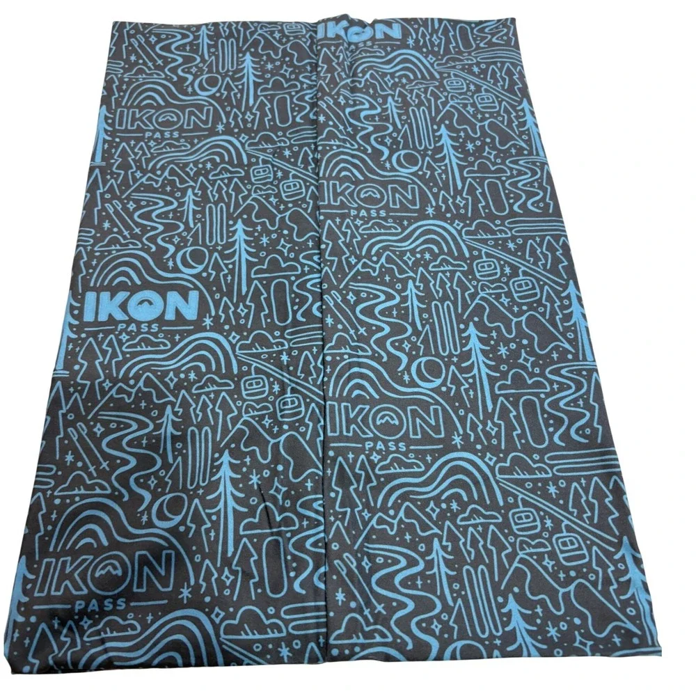 Ikon Pass Locale Outdoor Neck Gaiter Blue Navy Ski Snowboard Face Mask New